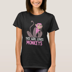 Dieses Mädchen Lieben Affen Sprichwort Affe Tier T-Shirt