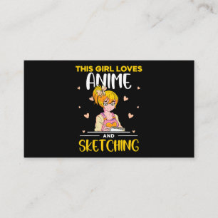 Dieses Mädchen Lieben anime und Skizzen über Sketc Visitenkarte
