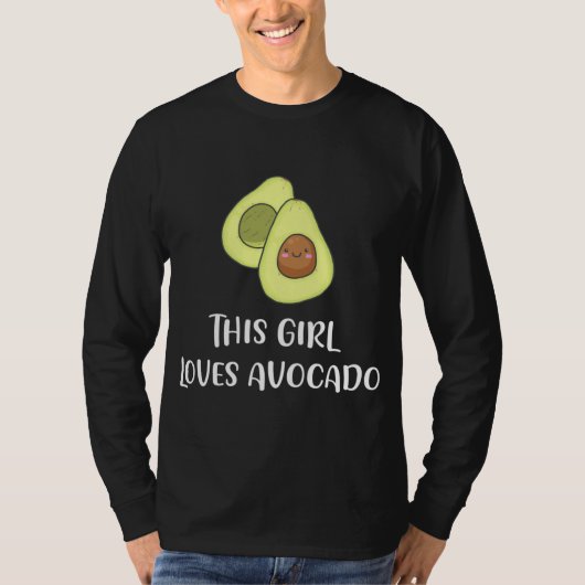 Dieses Mädchen Lieben Avocado Funny Frucht Lover V T-Shirt (Vorderseite)