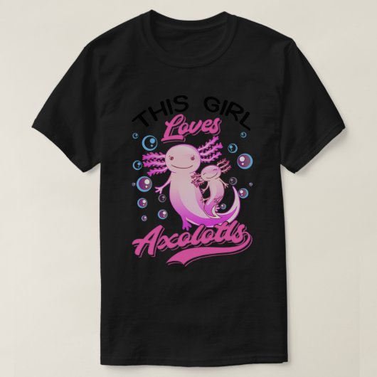 Dieses Mädchen Lieben Axolotlx27s schwänzte Amphib T-Shirt (Design vorne)