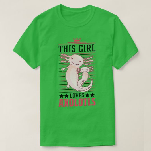 Dieses Mädchen Lieben Axolotlx27s schwänzte Amphib T-Shirt (Design vorne)