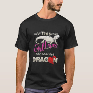 Dieses Mädchen Lieben Bartete Drachen Reptil T-Shirt