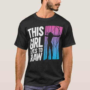 Dieses Mädchen Lieben, Bogenschützen Zeichnen T-Shirt