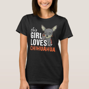 Dieses Mädchen Lieben Chihuahua Küche Uhr T-Shirt
