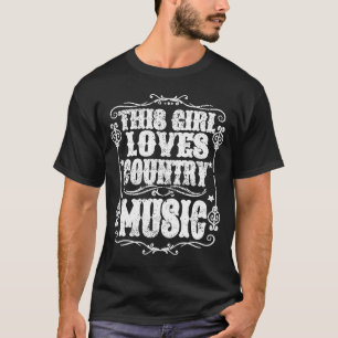 Dieses Mädchen Lieben Country Music Vintager Weste T-Shirt