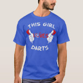 Dieses Mädchen Lieben Darts Dartboard Lover Cool F T-Shirt (Vorderseite)