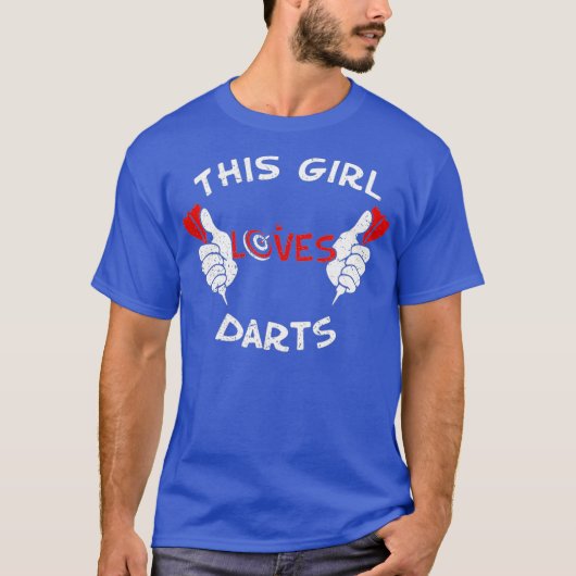 Dieses Mädchen Lieben Darts Dartboard Lover Cool F T-Shirt (Vorderseite)