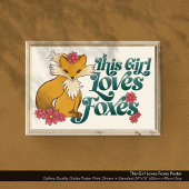 Dieses Mädchen Lieben Füchse Poster