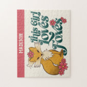 Dieses Mädchen Lieben Füchse Puzzle (Vertikal)