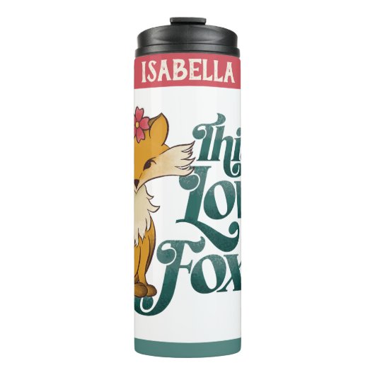 Dieses Mädchen Lieben Füchse Thermosbecher (Vorderseite)