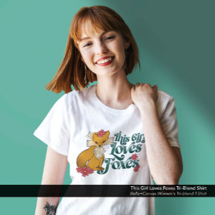 Dieses Mädchen Lieben Füchse Tri-Blend Shirt