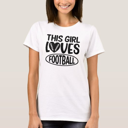 Dieses Mädchen Lieben Fußball T-Shirt (Vorderseite)