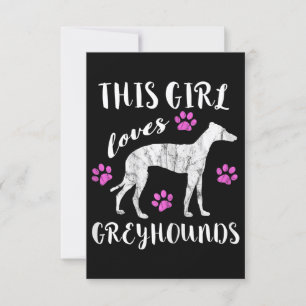 Dieses Mädchen Lieben Greyhounds Italienischer Win Einladung