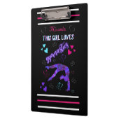 Dieses Mädchen Lieben Gymnastik Klemmbrett (Links)