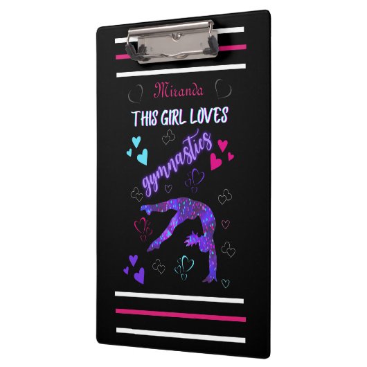 Dieses Mädchen Lieben Gymnastik Klemmbrett (Links)