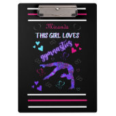 Dieses Mädchen Lieben Gymnastik Klemmbrett (Vorderseite)