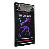 Dieses Mädchen Lieben Gymnastik Mini Klemmbrett (Schrägansicht)