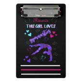 Dieses Mädchen Lieben Gymnastik Mini Klemmbrett (Vorderseite)