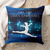 Dieses Mädchen Lieben Gymnastik Schwarz, Blau, Wei Kissen (Decke)