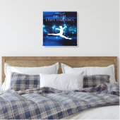 Dieses Mädchen Lieben Gymnastik Schwarz, Blau, Wei Leinwanddruck (Insitu (Schlafzimmer))
