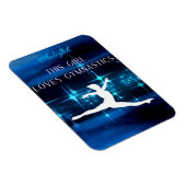 Dieses Mädchen Lieben Gymnastik Schwarz, Blau, Wei Magnet (Rechte Seite)