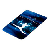 Dieses Mädchen Lieben Gymnastik Schwarz, Blau, Wei Magnet (Linke Seite)