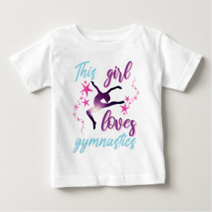 Dieses Mädchen Lieben Gymnastik Stars Leap Baby T-shirt