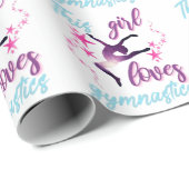 Dieses Mädchen Lieben Gymnastik Stars Leap Geschenkpapier (Rolleneckpunkt)