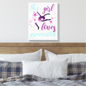 Dieses Mädchen Lieben Gymnastik Stars Leap Leinwanddruck (Insitu (Schlafzimmer))