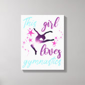 Dieses Mädchen Lieben Gymnastik Stars Leap Leinwanddruck (Vorderseite)