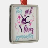 Dieses Mädchen Lieben Gymnastik Stars Leap Ornament Aus Metall (Rechts)