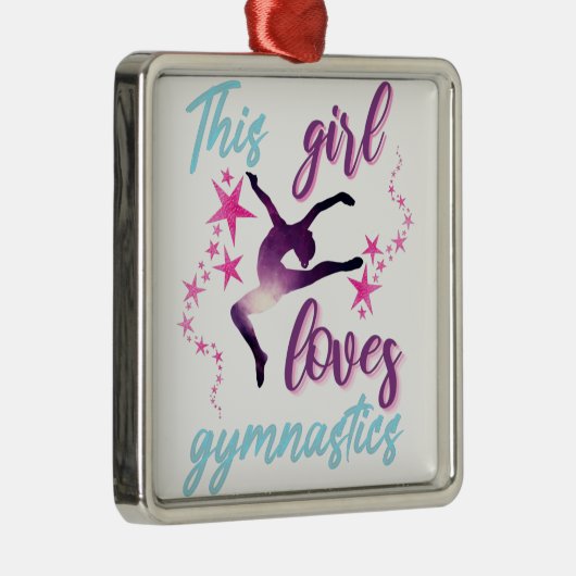Dieses Mädchen Lieben Gymnastik Stars Leap Ornament Aus Metall (Rechts)