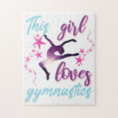Dieses Mädchen Lieben Gymnastik Stars Leap Puzzle (Vertikal)