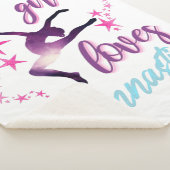 Dieses Mädchen Lieben Gymnastik Stars Leap Sherpadecke (3/4)