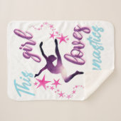 Dieses Mädchen Lieben Gymnastik Stars Leap Sherpadecke (Vorderseite (Horizontal))