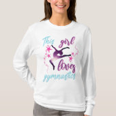 Dieses Mädchen Lieben Gymnastik Stars Leap T-Shirt (Vorderseite)