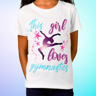 Dieses Mädchen Lieben Gymnastik Stars Leap T-Shirt