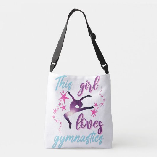 Dieses Mädchen Lieben Gymnastik Stars Leap Tragetaschen Mit Langen Trägern (Rückseite)