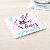 Dieses Mädchen Lieben Gymnastik Stars Leap Untersetzer (angewinkelt)