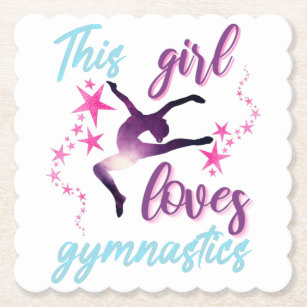 Dieses Mädchen Lieben Gymnastik Stars Leap Untersetzer