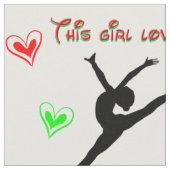 Dieses Mädchen Lieben Gymnastik Stoff (Nahaufnahme)