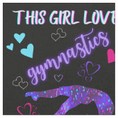 Dieses Mädchen Lieben Gymnastik Stoff (Nahaufnahme)