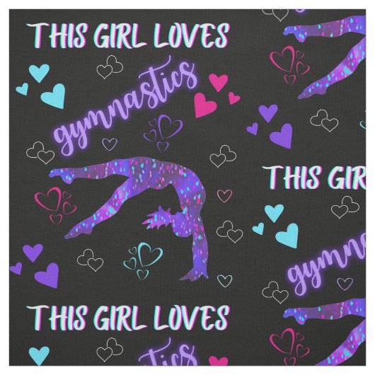 Dieses Mädchen Lieben Gymnastik Stoff (Muster)