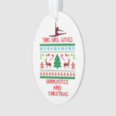 Dieses Mädchen Lieben Gymnastik und Weihnachten Ornament (Vorderseite)