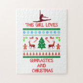 Dieses Mädchen Lieben Gymnastik und Weihnachten Puzzle (Vertikal)