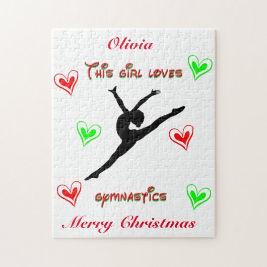 Dieses Mädchen Lieben Gymnastik Weihnachten Puzzle (Vertikal)