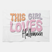 Dieses Mädchen Lieben Halloween Geschirrtuch (Horizontal)