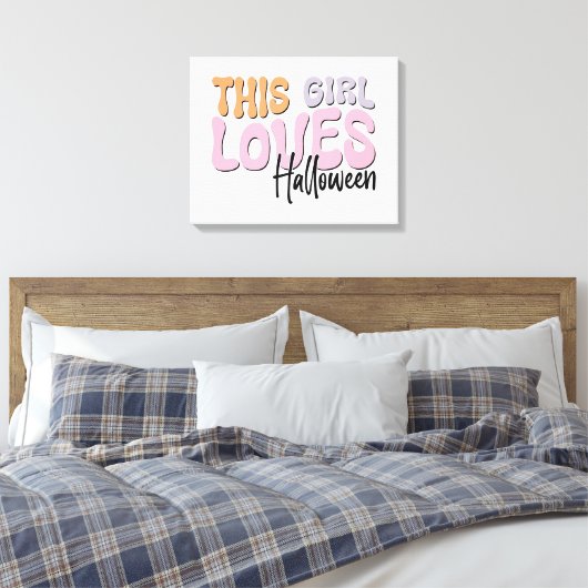 Dieses Mädchen Lieben Halloween Leinwanddruck (Insitu (Schlafzimmer))