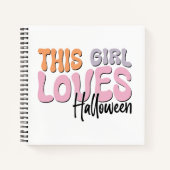 Dieses Mädchen Lieben Halloween Notizblock (Vorderseite)