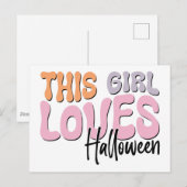 Dieses Mädchen Lieben Halloween Postkarte (Vorne/Hinten)